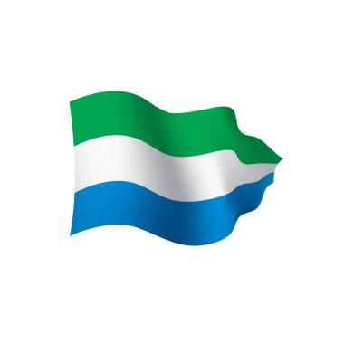 Sierra Leone bayrak, vektör çizim