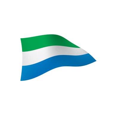 Sierra Leone bayrak, vektör çizim