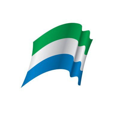 Sierra Leone bayrak, vektör çizim