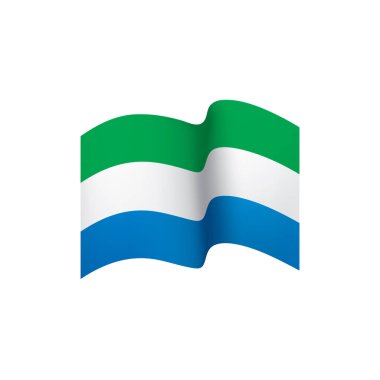 Sierra Leone bayrak, vektör çizim