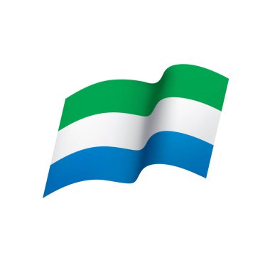 Sierra Leone bayrak, vektör çizim