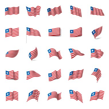 Liberya bayrağı, vektör çizim