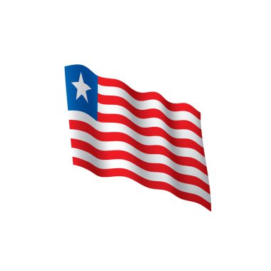 Liberya bayrağı, vektör çizim