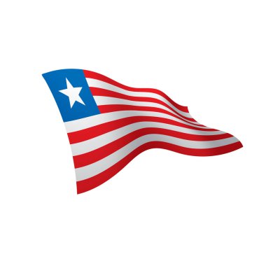 Liberya bayrağı, vektör çizim