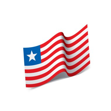 Liberya bayrağı, vektör çizim