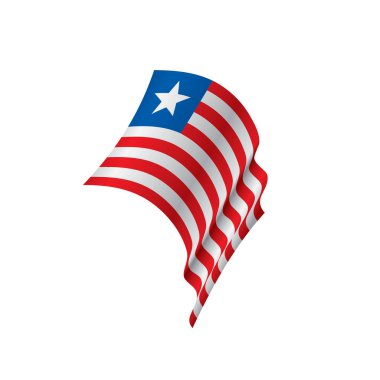 Liberya bayrağı, vektör çizim