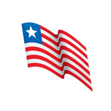 Liberya bayrağı, vektör çizim