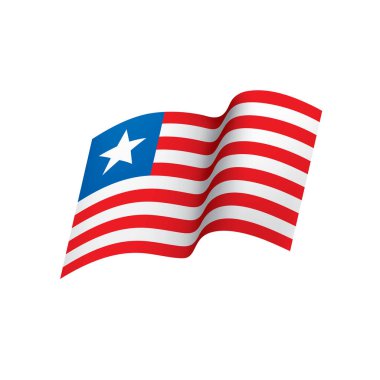 Liberya bayrağı, vektör çizim