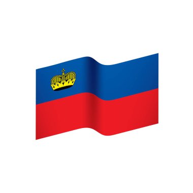 Lihtenştayn bayrağı, vektör çizim