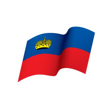 Lihtenştayn bayrağı, vektör çizim