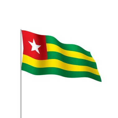 Togo bayrak, vektör çizim