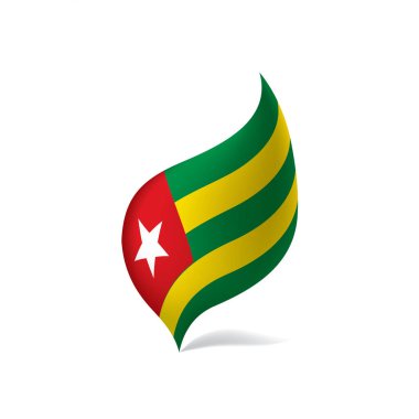 Togo bayrak, vektör çizim