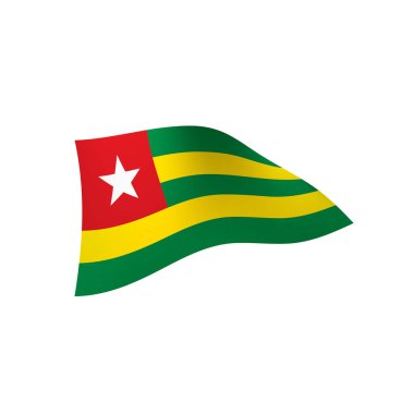 Togo bayrak, vektör çizim
