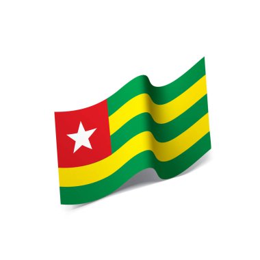 Togo bayrak, vektör çizim