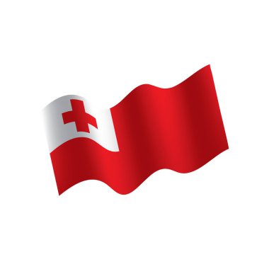 Tonga bayrak, vektör çizim