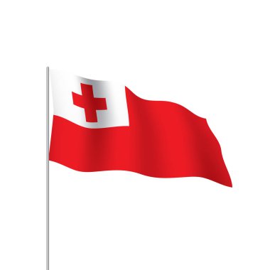 Tonga bayrak, vektör çizim