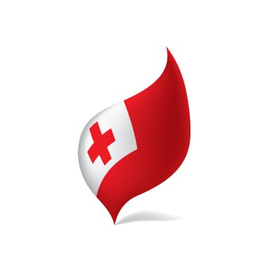 Tonga bayrak, vektör çizim