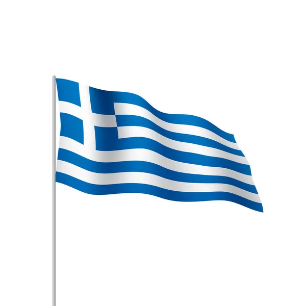 Grecka flaga, ilustracja wektora — Wektor stockowy