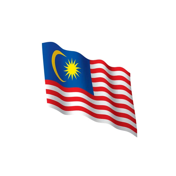 Malaysia flagga, vektorillustration — Stock vektor