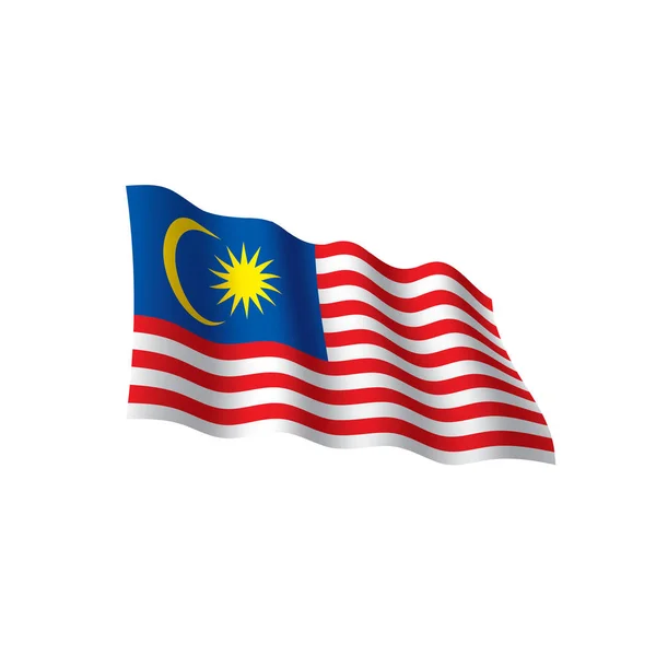 Bendera Malaysia, ilustrasi vektor - Stok Vektor