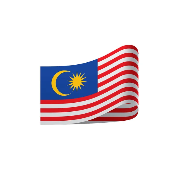 Bandeira da Malásia, ilustração vetorial — Vetor de Stock