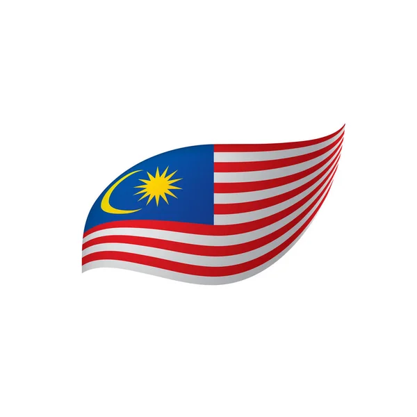 Malaysia flagga, vektorillustration — Stock vektor