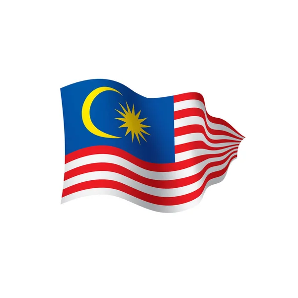 Bandera de Malasia, ilustración vectorial — Vector de stock