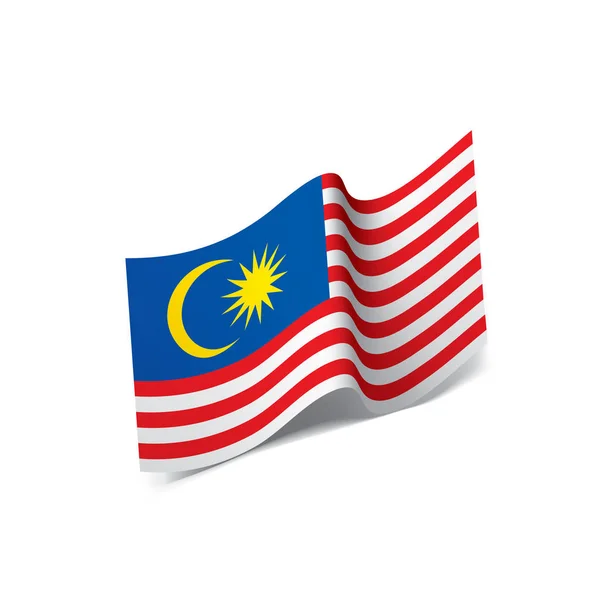 Malaysia flagga, vektorillustration — Stock vektor