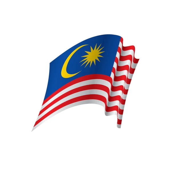 Malaysia flagga, vektorillustration — Stock vektor