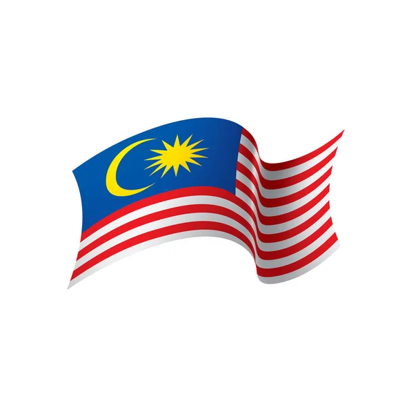 Malaysia flagga, vektorillustration — Stock vektor