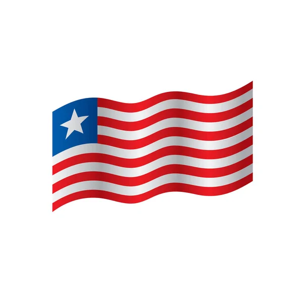 Liberia Flagge, Vektorabbildung — Stockvektor