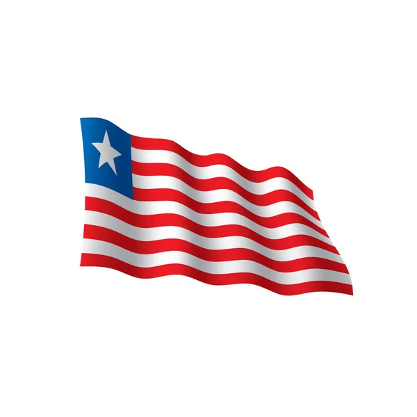 Bandera de Liberia, ilustración vectorial — Archivo Imágenes Vectoriales