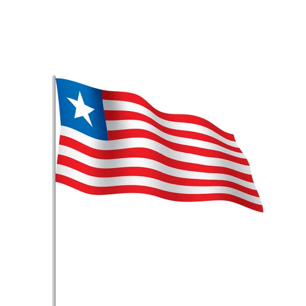 Bandeira da Libéria, ilustração vetorial — Vetor de Stock