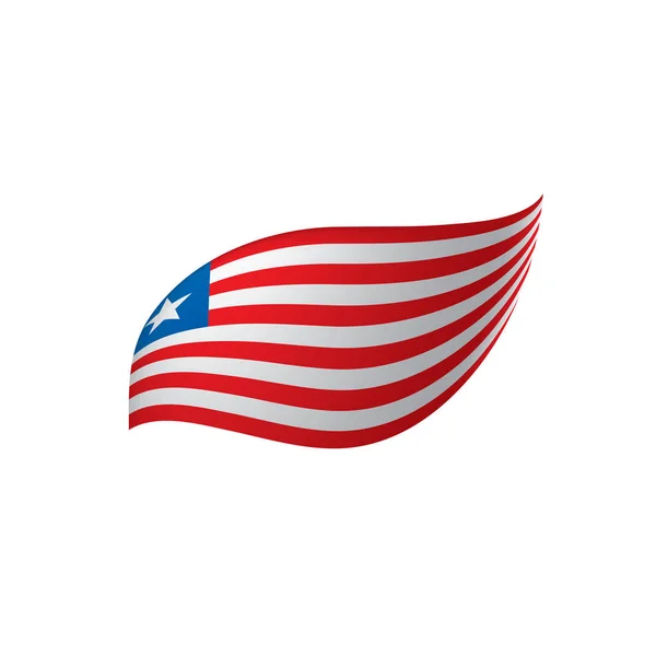 Liberia flag, vector illustration — Stock Vector