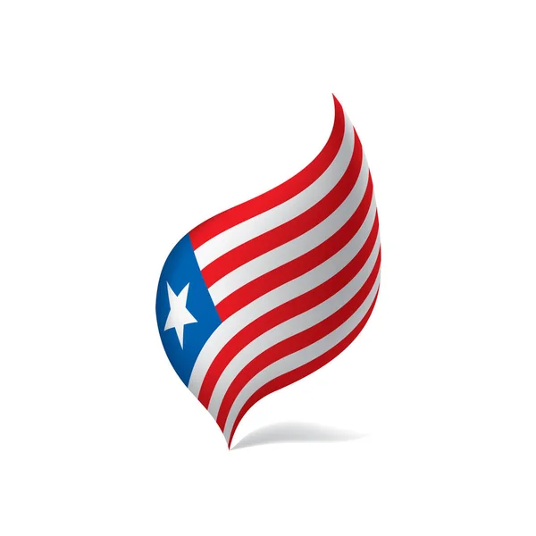 Liberia flag, vector illustration — Stock Vector