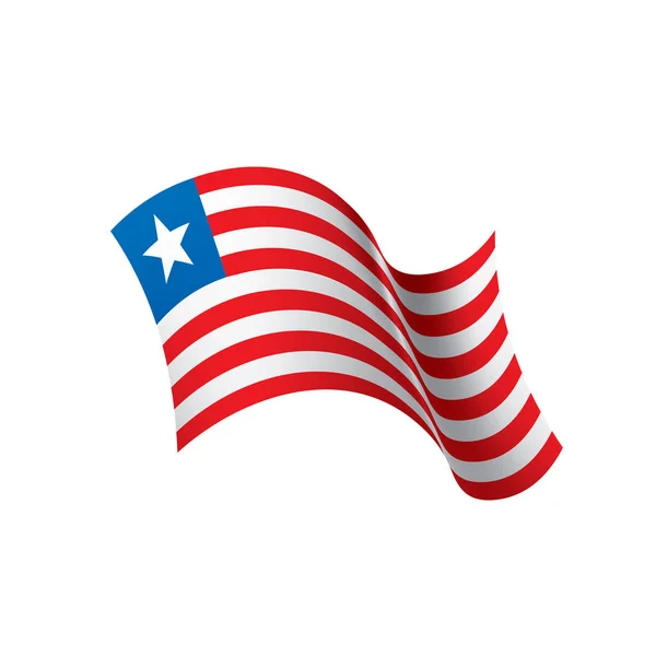 Liberia Flagge, Vektorabbildung — Stockvektor