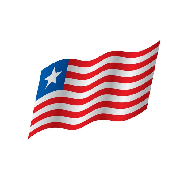 リベリアの国旗、ベクトル イラスト — ストックベクタ