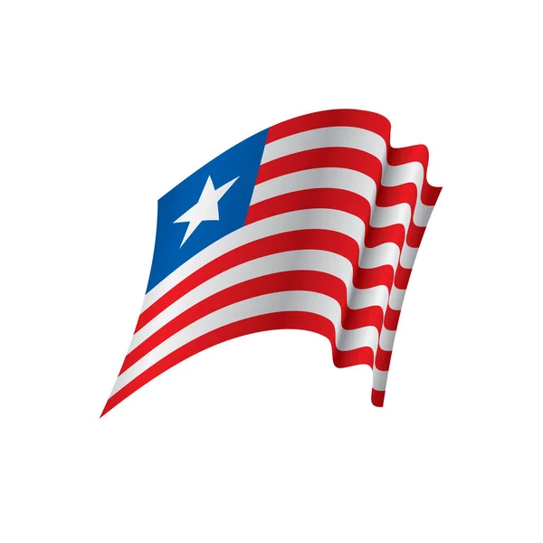 Liberia Flagge, Vektorabbildung — Stockvektor