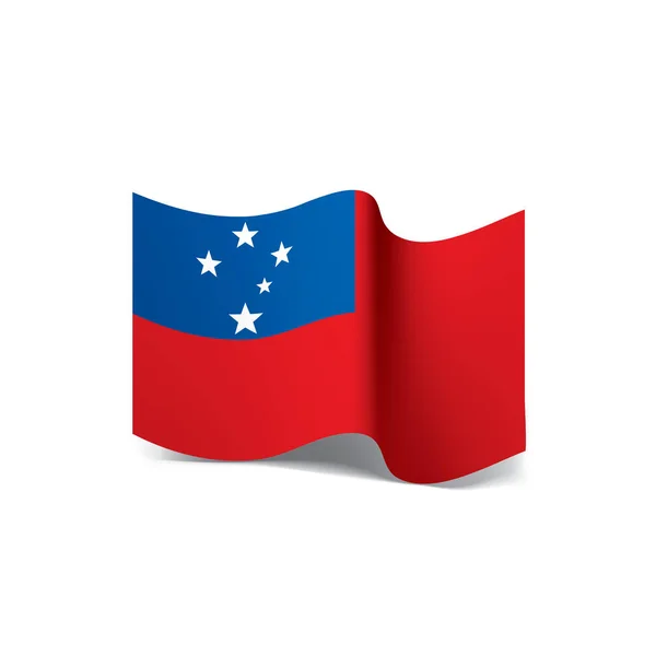 Bandera de Samoa, ilustración vectorial — Archivo Imágenes Vectoriales