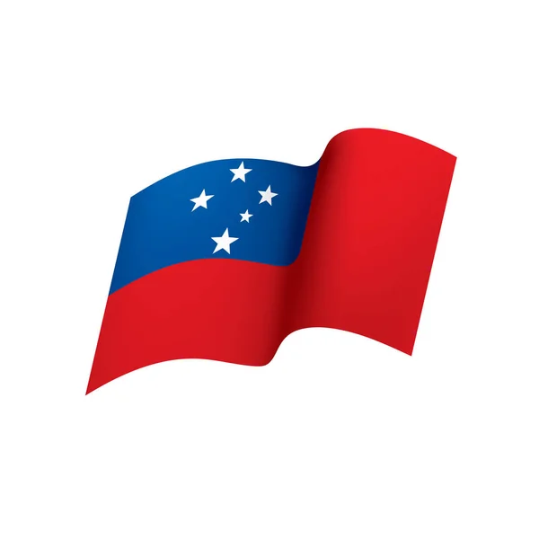 Bandera de Samoa, ilustración vectorial — Vector de stock