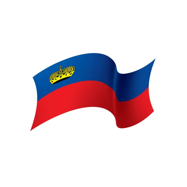 リヒテンシュタインの旗、ベクトル イラスト — ストックベクタ