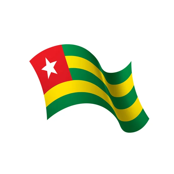 Togo Flagge, Vektorabbildung — Stockvektor