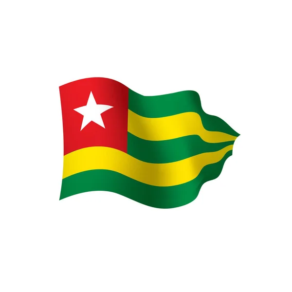 Togo Flagge, Vektorabbildung — Stockvektor