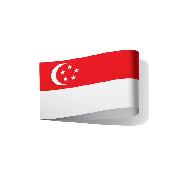 Singapore flagga, vektorillustration — Stock vektor