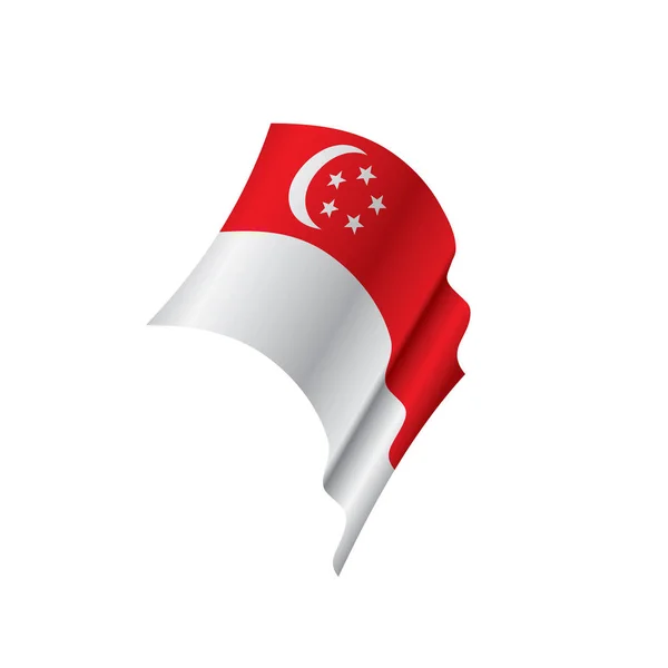 Singapore flagga, vektorillustration — Stock vektor
