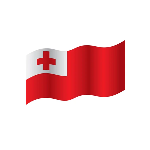Bandera de Tonga, ilustración vectorial — Archivo Imágenes Vectoriales