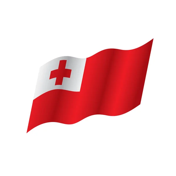 Bandeira de Tonga, ilustração vetorial — Vetor de Stock