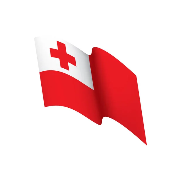 Vlag van Tonga, vectorillustratie — Stockvector