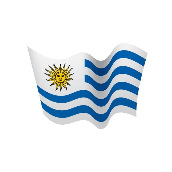 Uruguay flagga, vektor illustration — Stock vektor