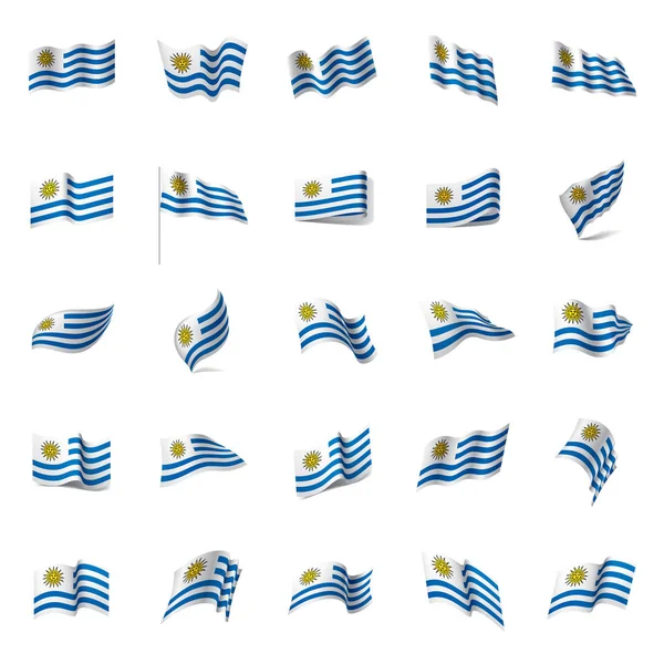 Bandera de Uruguay, vector de ilustración — Vector de stock